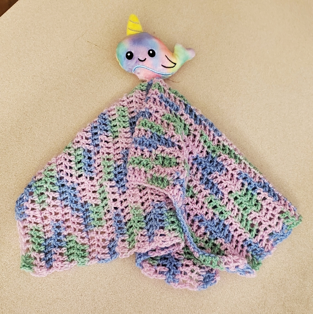 Narwahl Lovey Baby Blanket
